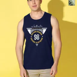 WOOSTRO Men Pack of 2 Typography Printed Round Neck Cotton Slim Fit Sports T-shirts-picture-32