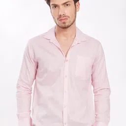 THE BEETEL HOUSE Men Comfort Fit Solid Spread Collar Cotton Casual Shirt-picture-30