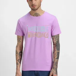 HESHA Men Typography Printed Round Neck Cotton T-shirt-picture-28