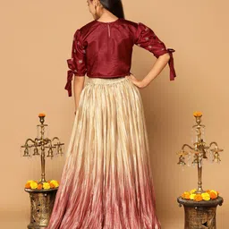 BAESD Girls Embroidered Ready to Wear Lehenga & image 4