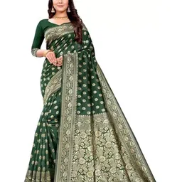 Moda Rapido Ethnic Motifs Woven Design Zari Pure Silk Banarasi Saree-picture-2
