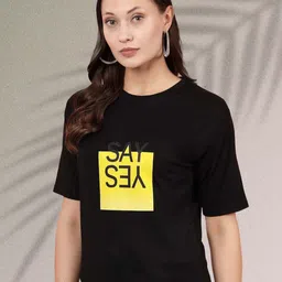 Moda Rapido Women Typography Printed T-shirt-picture-11