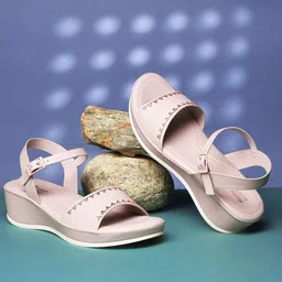 Bata comfit Women Embellished Casual Wedge Heel Sandals-image-9