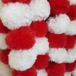 Nutts White 10 Pieces Hanging Marigold Artificial Flower image 2