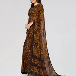 Moda Rapido Animal Printed Saree with Blouse Piece image 2