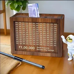 gmd Wooden Money/Piggy Bank Box for Kids, Savings Box(1,00,000) Coin Bank Coin Bank-picture-39