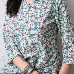 HARIKS Printed Round Neck Tunic With Trousers Co-Ords image 2