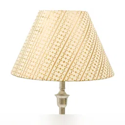 Lampenschirm India Gold-Toned Printed Cotton Frusturical Shaped Lampshade image 4