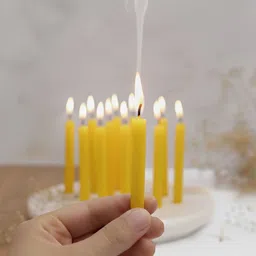 ASIDEA Yellow & Yellow 50 pieces Pillar Candle-picture-18