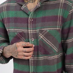 SHOWOFF Men Comfort Windowpane Checks Opaque Checked Casual Shirt image 3