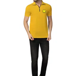 BEYOU FASHION Men Printed Polo Collar T-shirt image 2