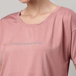 MKH Women Typography Printed Dri-FIT T-shirt image 5