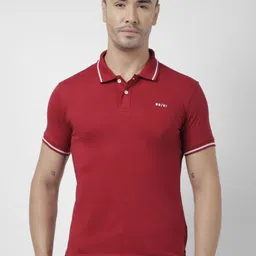 Numero Uno Men Solid Polo Collar Cotton T-shirt-image-2