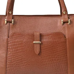 TBOJ Women Textured Structured Buckle Detail Leather Shoulder Bag image 4