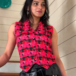 TANDUL Checked Waistcoat-picture-32
