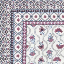 Myntra Elegant Homes Maroon Floral Cotton 180 TC Double King Bedsheet Set-2.75mx2.25m image 2