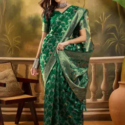 Suha Green Art Silk Banarasi Sarees-image-40