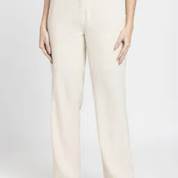 SHAYE Women Relaxed Straight Fit High-Rise Trousers-image-23