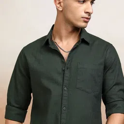 KETCH Men Cutaway Collar Solid Cotton Casual Shirt-picture-13