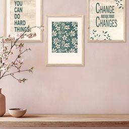 Kotart Blue & White 3 Pieces Wooden Motivational Painting Wall Arts-picture-7