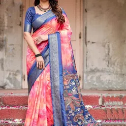 MAHARANI COUTURE Ombre Woven Design Tussar Saree-picture-20