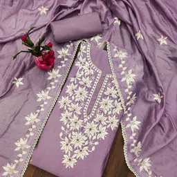 Maroosh Floral Embroidered Unstitched Dress Material-picture-38