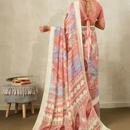 SHOPLANCE Zari Poly Georgette Saree image 5