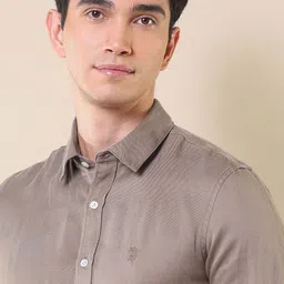 U.S. Polo Assn. X Pacho Men Tailored Fit Spread Collar Solid Casual Shirt image 3