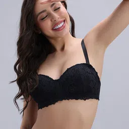 Zivame Medium Coverage Lightly Padded Lace Bandeau Bra image 5