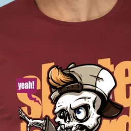 NOBLE HUSTLE Graphic Printed Round-Neck Pure Cotton T-shirt image 5