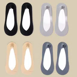CrossKulture Women Pack Of 4 Shoe Liner Socks-picture-36