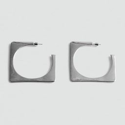 MANGO Geometric Half Hoop Earrings-picture-42
