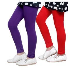 Tik Tok WEARS Girls Purple Churidar Length Leggings-picture-33
