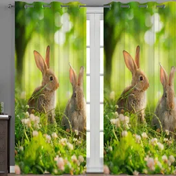 ohd 154 cm (5 ft) Window Polyester Room Darkening Curtain Single Curtain image 2