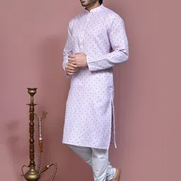 RANAK Men Regular Pure Cotton Kurta with Pyjamas image 2