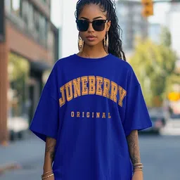 JUNEBERRY Women Typography Printed T-shirt-image-57