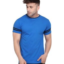 BEYOU FASHION Men Striped Round Neck Cotton Slim Fit T-shirt-picture-46