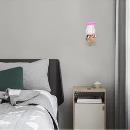 1ST TIME Pink & Pink Textured Metal Wall Lamp image 3