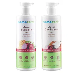 Mamaearth Set Of Hair Fall Control Onion Shampoo & Conditioner - 400ml Each image 1