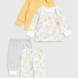 mothercare Infants Boys Pack Of 2 Printed Pure Cotton T-shirt with Pyjamas-picture-18