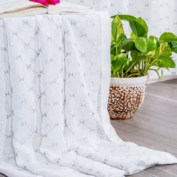 Parda Online Grey Sheer Door Curtain image 3