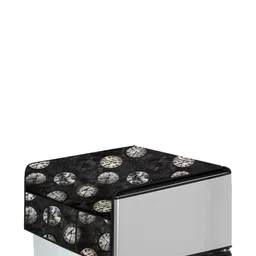 The Furnishing Tree Black Printed Refrigerator Cover image 2