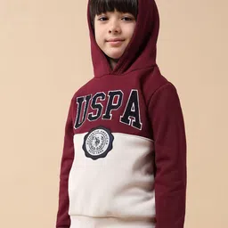 U.S. Polo Assn. Kids Boys Colourblocked Hooded Sweatshirt image 4