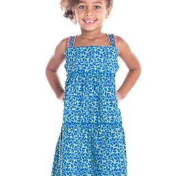 Cherry Crumble Girls Print Fit & Flare Dress-image-74