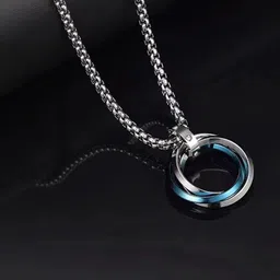 Roadster Silver-Plated Circular Pendants with Chains image 3