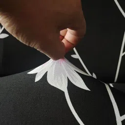 HOUSE OF QUIRK Single Seater Solid Polyster Sofa Cover With Arm image 3