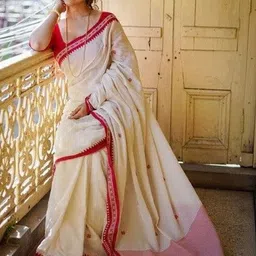 Moda Rapido Ethnic Motifs Embroidered Art Silk Banarasi Saree image 2