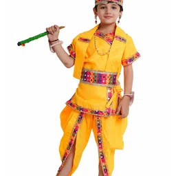 Kaku Fancy dresses Boys Embellished Krishna Dress Costume Set-picture-12