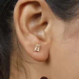 VIVAZS Set Of 5 Silver-Plated American Diamond Studded Heart Shaped Studs image 4