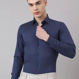 Richlook Men Comfort Fit Spread Collar Multi Striped Cotton Formal Shirt-picture-21